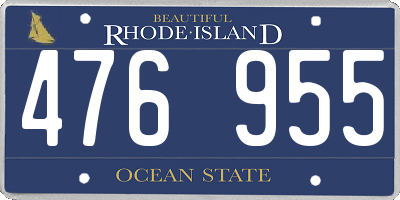 RI license plate 476955