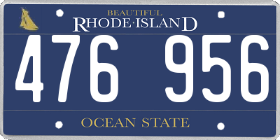 RI license plate 476956