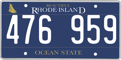 RI license plate 476959