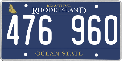 RI license plate 476960