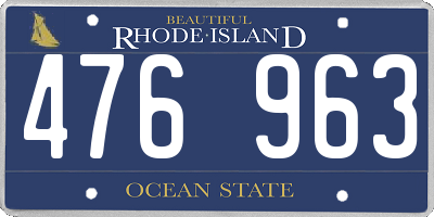 RI license plate 476963