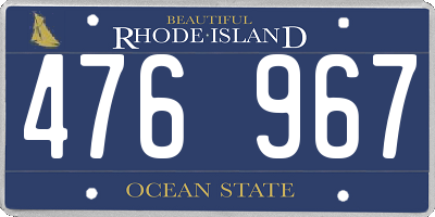 RI license plate 476967