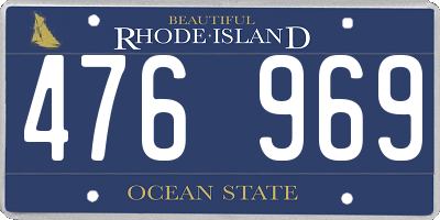 RI license plate 476969