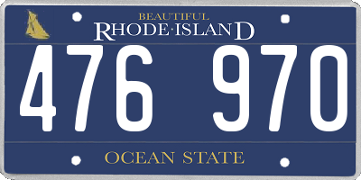 RI license plate 476970