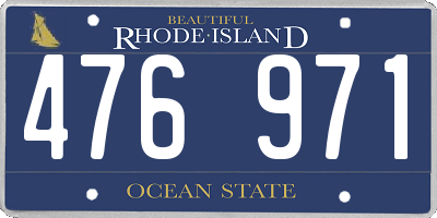RI license plate 476971