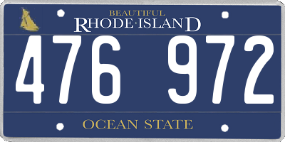 RI license plate 476972