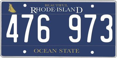 RI license plate 476973