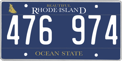 RI license plate 476974