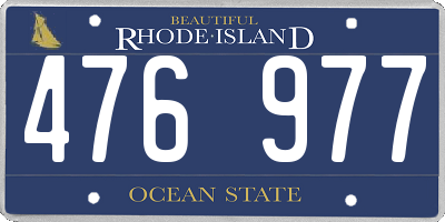 RI license plate 476977