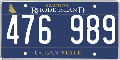RI license plate 476989