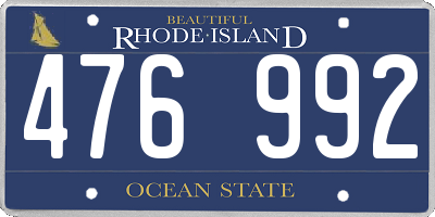 RI license plate 476992