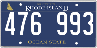 RI license plate 476993