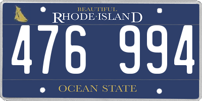 RI license plate 476994