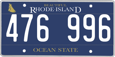 RI license plate 476996