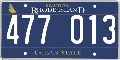 RI license plate 477013