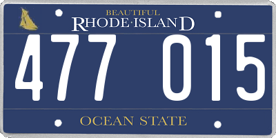 RI license plate 477015