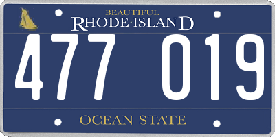 RI license plate 477019