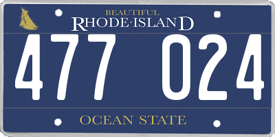 RI license plate 477024