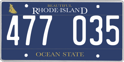 RI license plate 477035