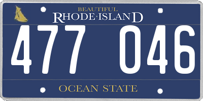 RI license plate 477046