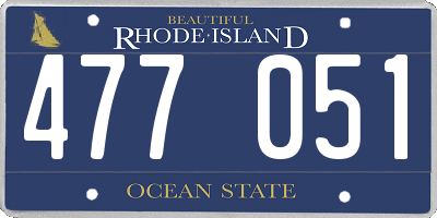 RI license plate 477051