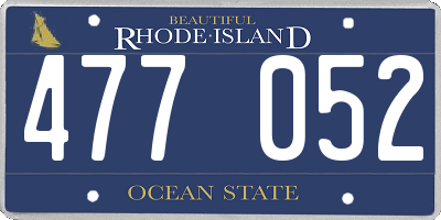 RI license plate 477052