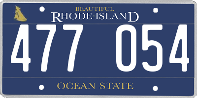 RI license plate 477054
