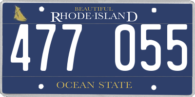 RI license plate 477055