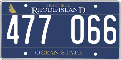 RI license plate 477066