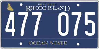 RI license plate 477075