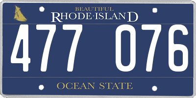 RI license plate 477076