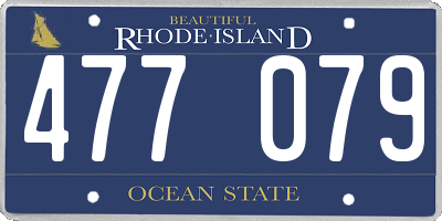 RI license plate 477079