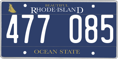 RI license plate 477085