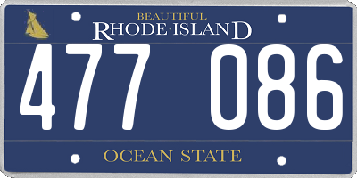 RI license plate 477086