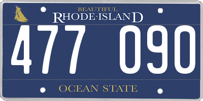 RI license plate 477090