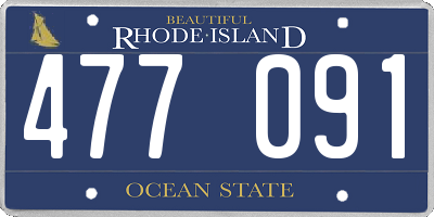 RI license plate 477091