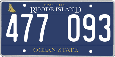 RI license plate 477093