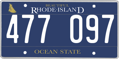 RI license plate 477097