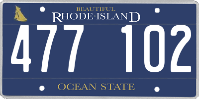 RI license plate 477102