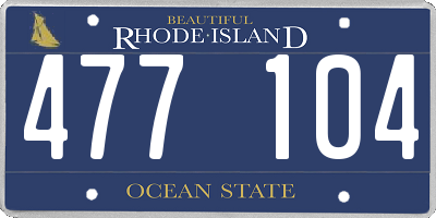RI license plate 477104
