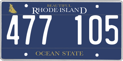 RI license plate 477105