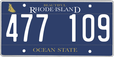 RI license plate 477109