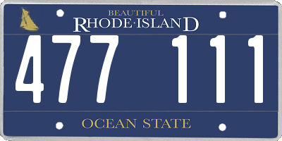 RI license plate 477111