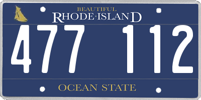 RI license plate 477112