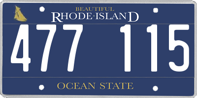 RI license plate 477115