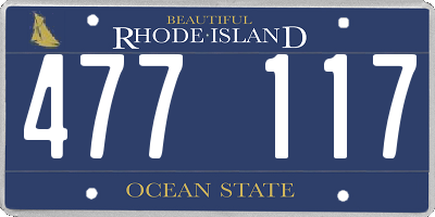 RI license plate 477117