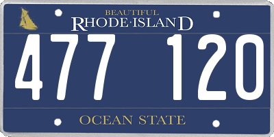 RI license plate 477120