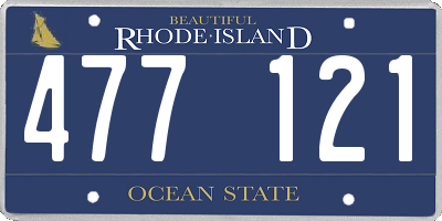 RI license plate 477121