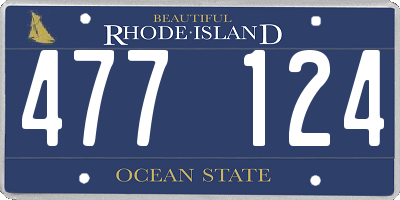 RI license plate 477124