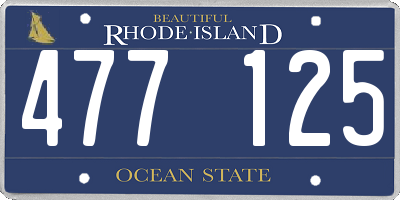 RI license plate 477125